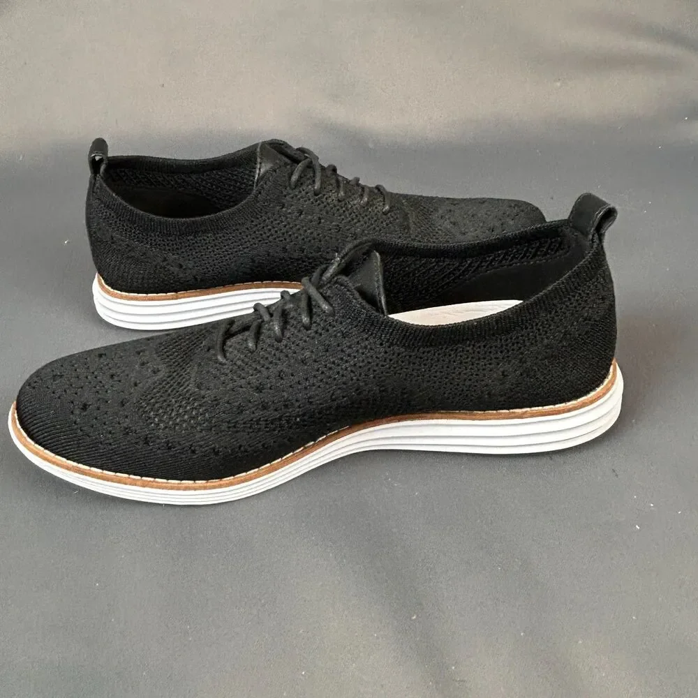 Cole Haan Black Stitchlite Wingtip Oxford Sneaker Shoes Size 8B - Picture 4 of 16